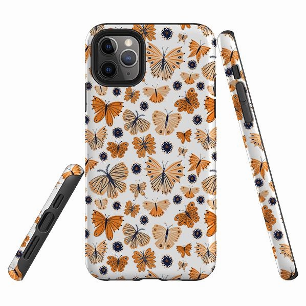Tough Frame iPhone Tough Case - Butterfly Patterns By Lee Foster Wilson