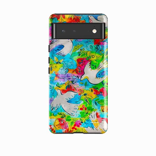Google Tough Case -  Flying Doves By Sarah Campbell Portable Grip