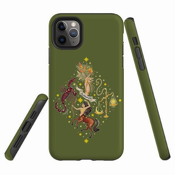 iPhone Tough Case - Autumn Zodiac By Catherine Rowe easy installation