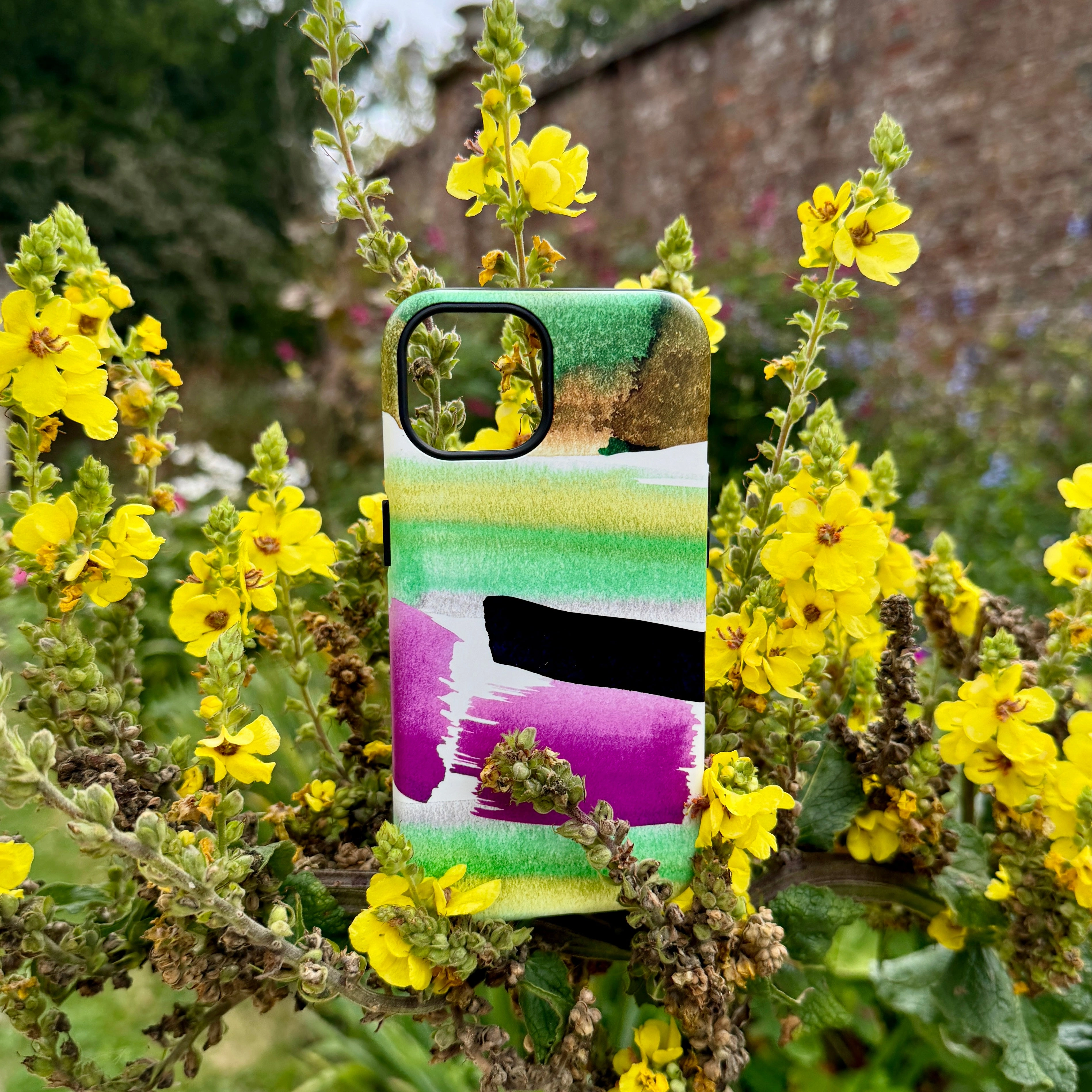 Minimal Cover Compact Structure iPhone Tough Case - Garden Painting By Kitty Joseph