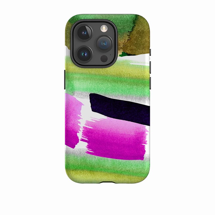 Modern Build Texture iPhone Tough Case - Garden Painting By Kitty Joseph
