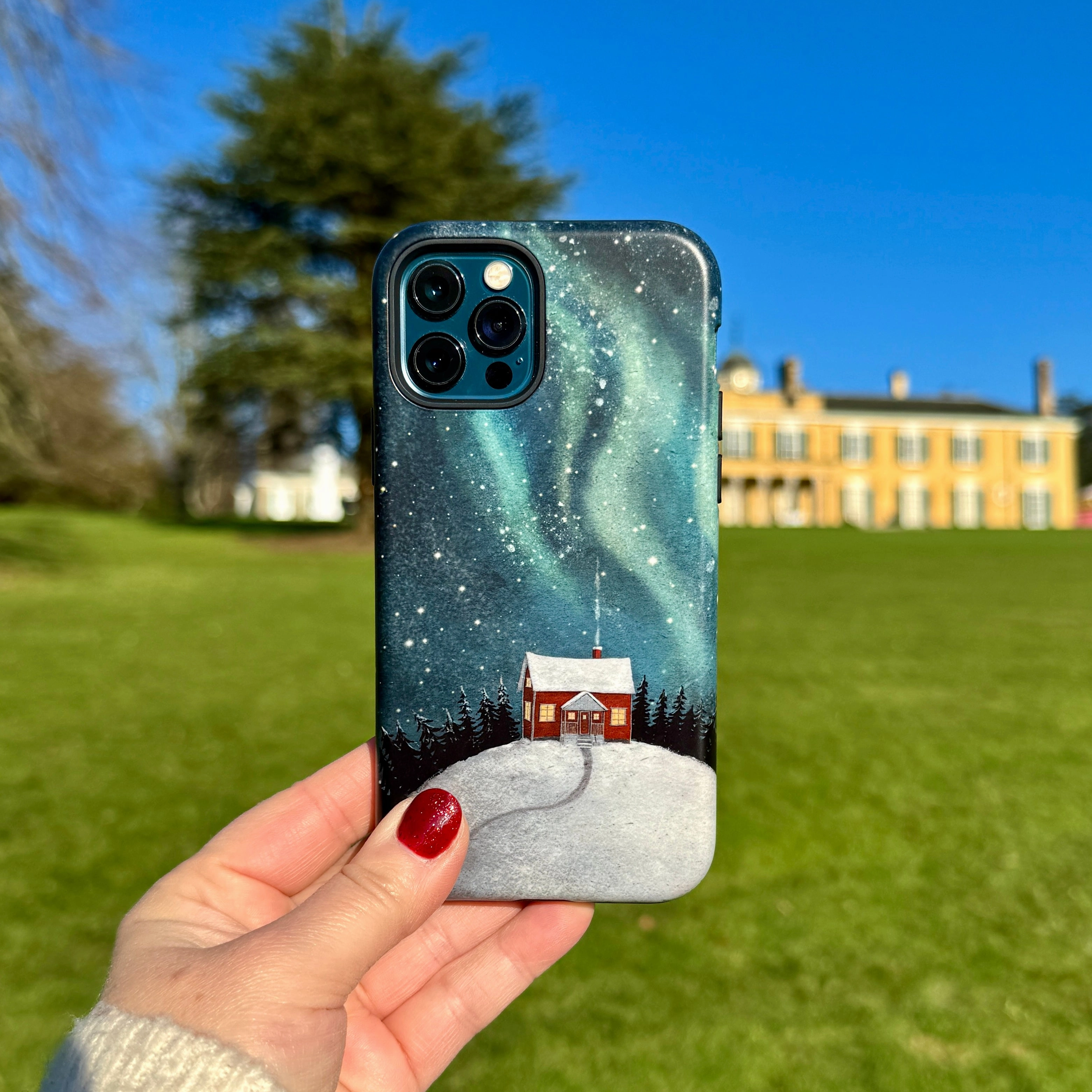 iPhone Tough Case - Northern Light By Maja Lindberg Light Form