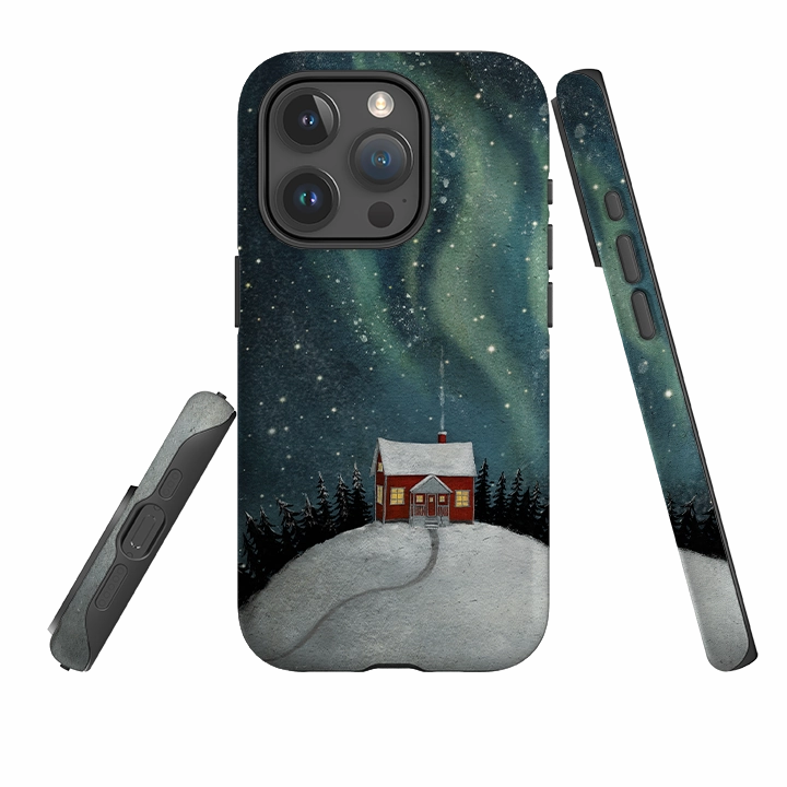 Comfort Padding Ultra light iPhone Tough Case - Northern Light By Maja Lindberg