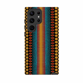 Matte Look Finish Premium Surface Finish Samsung Tough Case - Tropical Spot Vertical By Cressida Bell