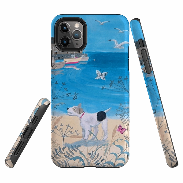 Glossy Look Luxury Texture iPhone Tough Case - Seaside Dog By Mary Stubberfield