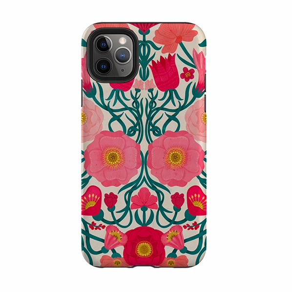 iPhone Tough Case - Cream Flora By Nina Pace Chic Accessory