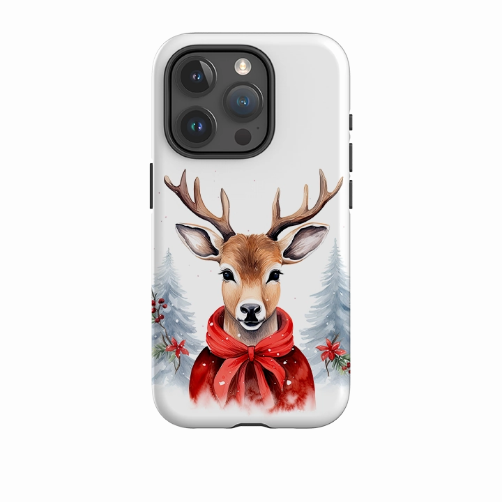 Matte Build Smooth Finish Touch iPhone Tough Case - Deer Winter