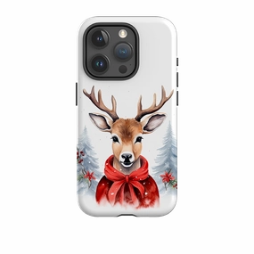 iPhone Tough Case - Deer Winter Classic Grip Hard Plastic