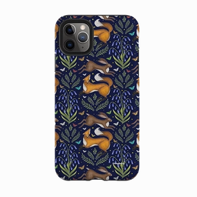 Sleek Build Rugged Look iPhone Tough Case - Fox And Hare By Catherine Rowe