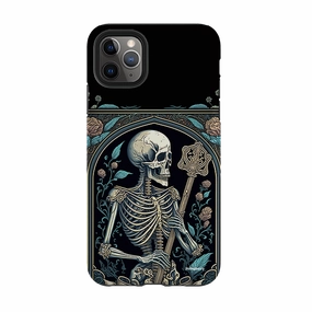 Color Gradient metal frame iPhone Tough Case - Bones