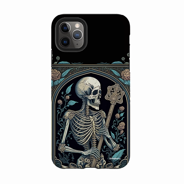 Color Gradient metal frame iPhone Tough Case - Bones