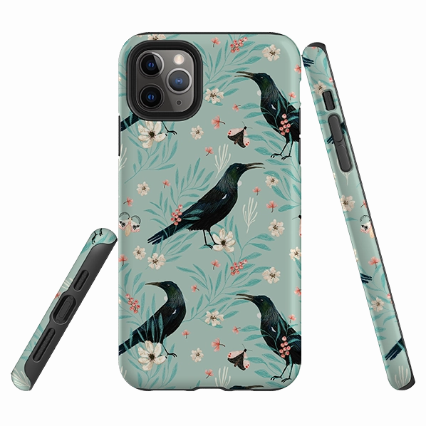 iPhone Tough Case - Tui Light Blue By Katherine Quinn Gloss Layer Hand Friendly