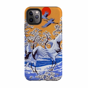 iPhone Tough Case - Japanese Cranes By Philip Hood Enhanced Durability Dust proof