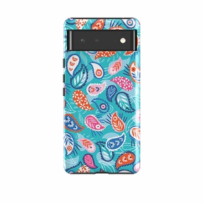 Durable Edge Layer Google Tough Case -  Paisley Blue By Ali Brookes