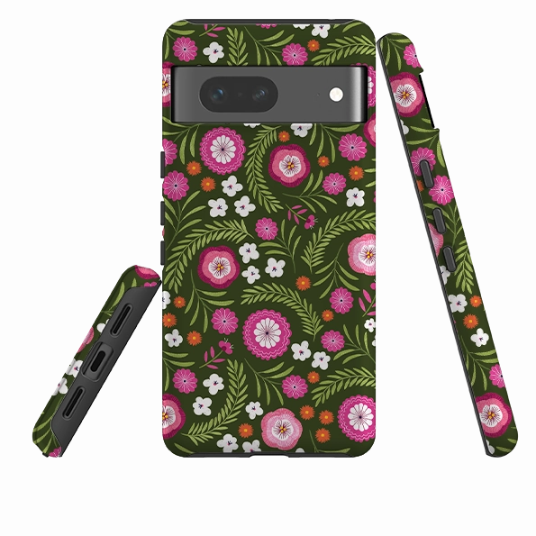 Google Tough Case -  Posy Garden II By Ali Brookes Elegant Layer Texture