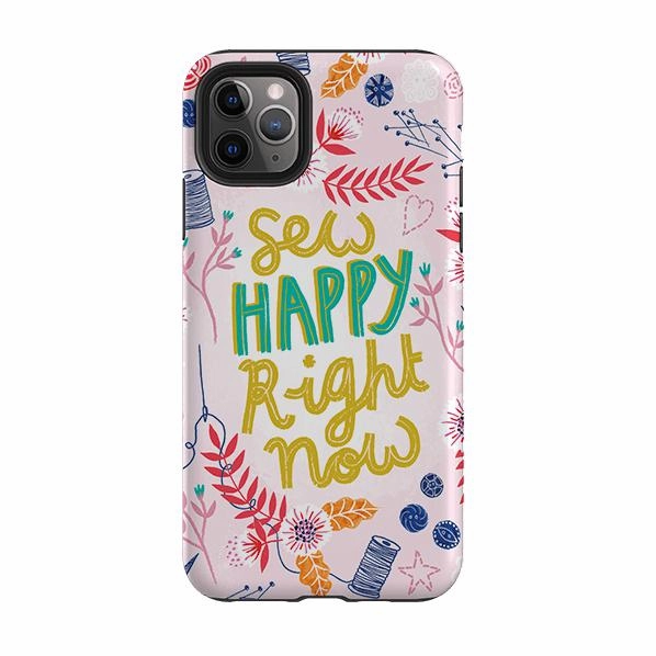 iPhone Tough Case - Sew Happy By Lee Foster Wilson Smooth Surface Layer