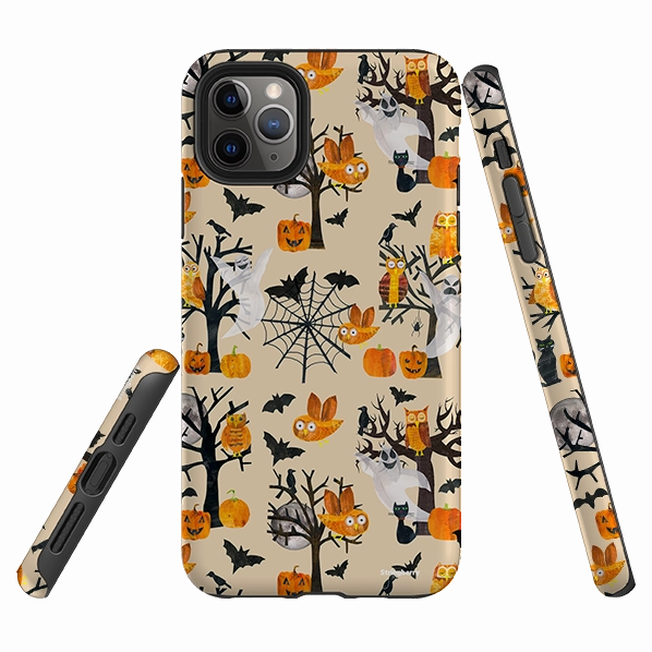 Rugged Detail Layer Durable Protection Layer iPhone Tough Case - Halloween By Tracey English