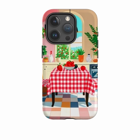 iPhone Tough Case - Summer Table Soft Shield Transparent Look