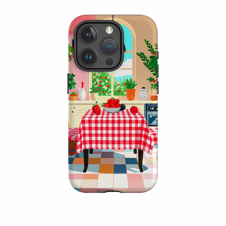 iPhone Tough Case - Summer Table Soft Shield Transparent Look