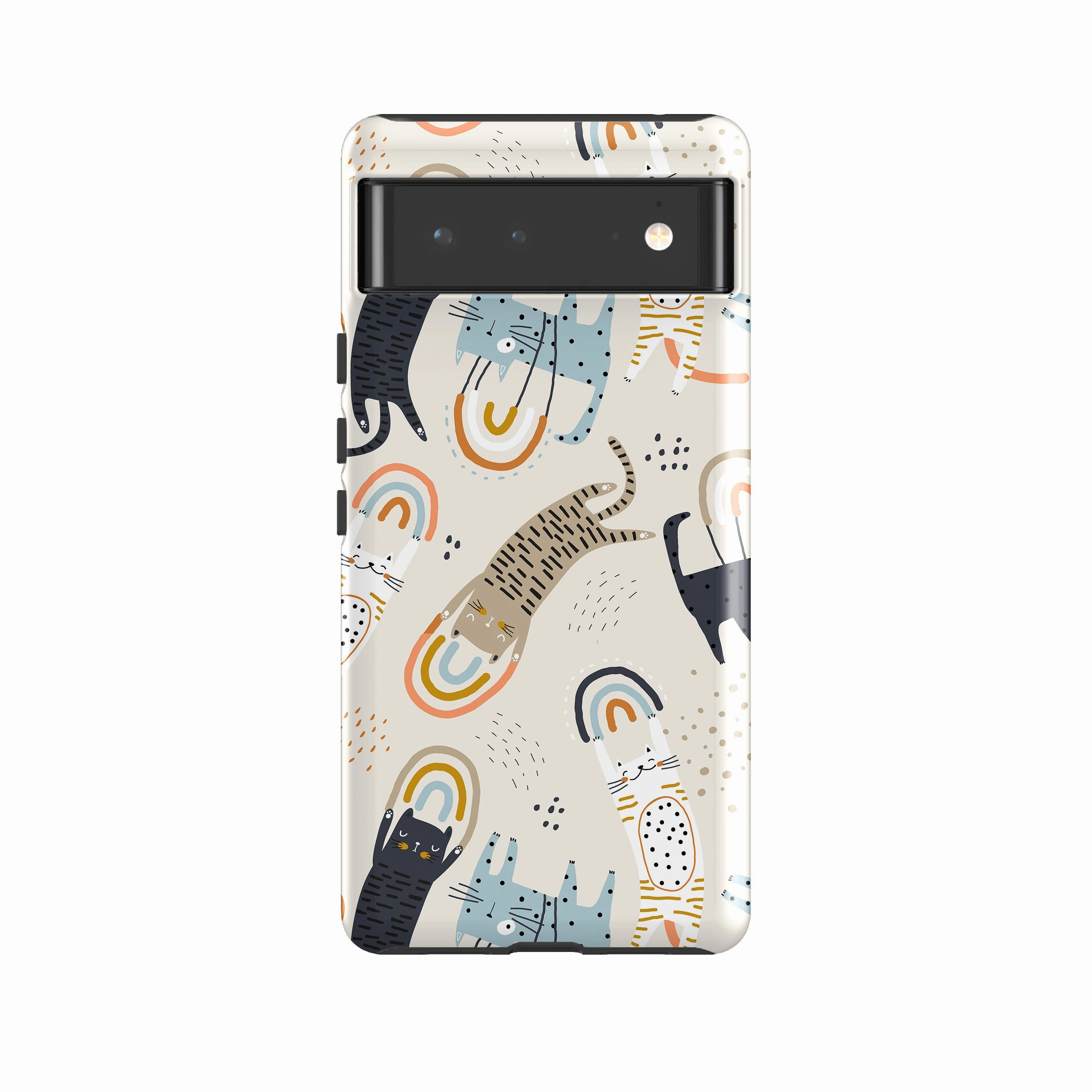 Flexible Feel Travel Accessory Google Tough Case -  Rainbow Cats
