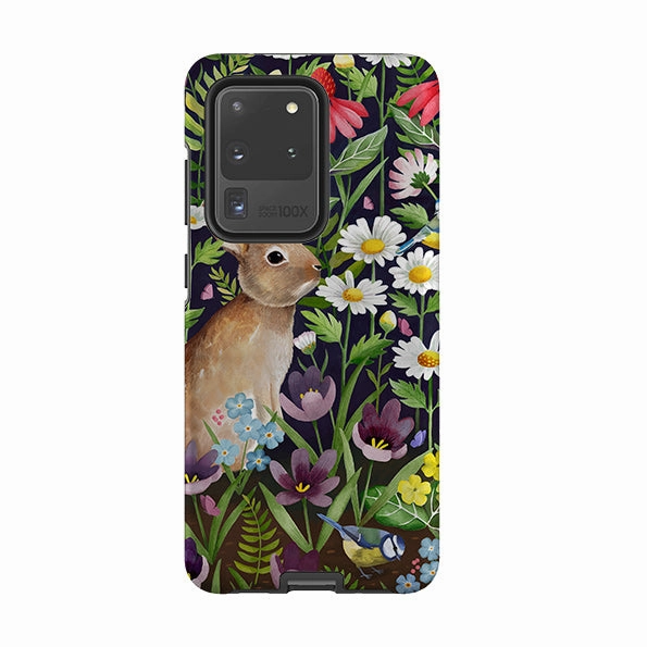Samsung Tough Case - Rabbit And Wildflowers By Bex Parkin Flexible Build Form Modern Function