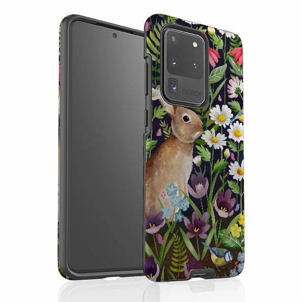 Samsung Tough Case - Rabbit And Wildflowers By Bex Parkin Light Touch Shock Guard