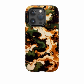 iPhone Tough Case - Green Marble Vibrant Finish