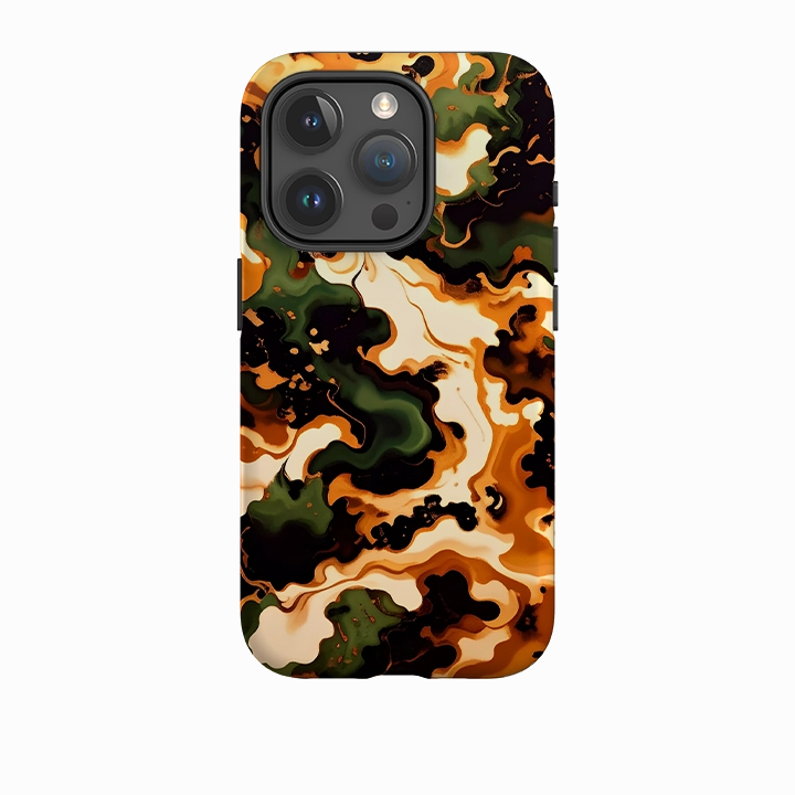 iPhone Tough Case - Green Marble Comfort Finish