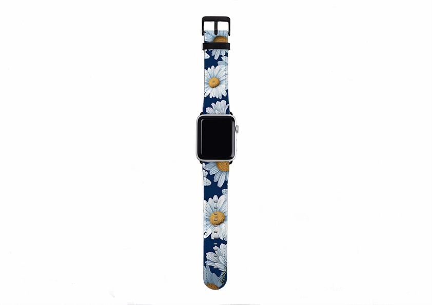 Bright Daisies VI Apple Watch Strap Minimal Sporty Look