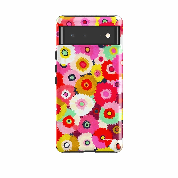 Fashion Edge Stylish Touch Google Tough Case -  Flower Fields By Sarah Campbell