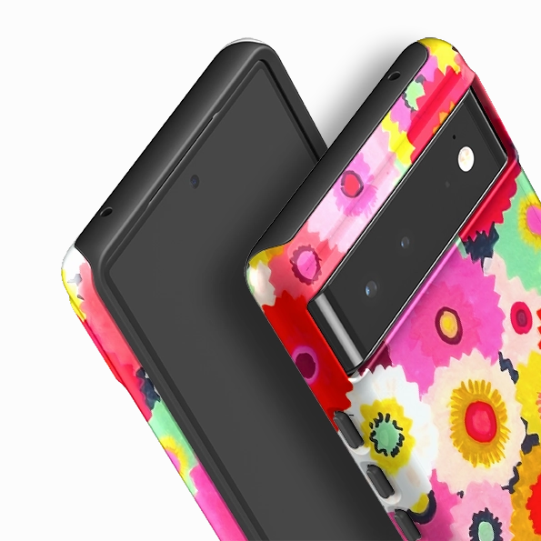 Shock Frame Google Tough Case -  Flower Fields By Sarah Campbell