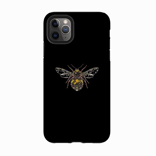 Comfort Edge Layer Premium Detail iPhone Tough Case - Floral Bumble Bee By Helen Ahpornsiri