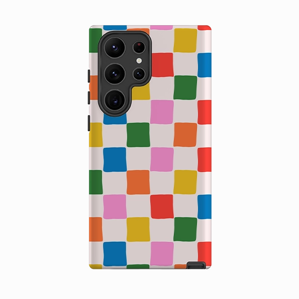 Minimal Pattern Texture Light Frame Samsung Tough Case - Multi Tiles