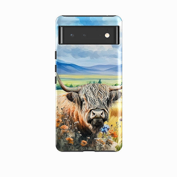 Sleek Build Trendy Look Google Tough Case -  Highland Cow V
