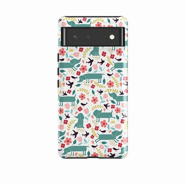 Trendy Detailing Scratch Proof Google Tough Case -  Cheeky Dachshunds By Suzy Taylor