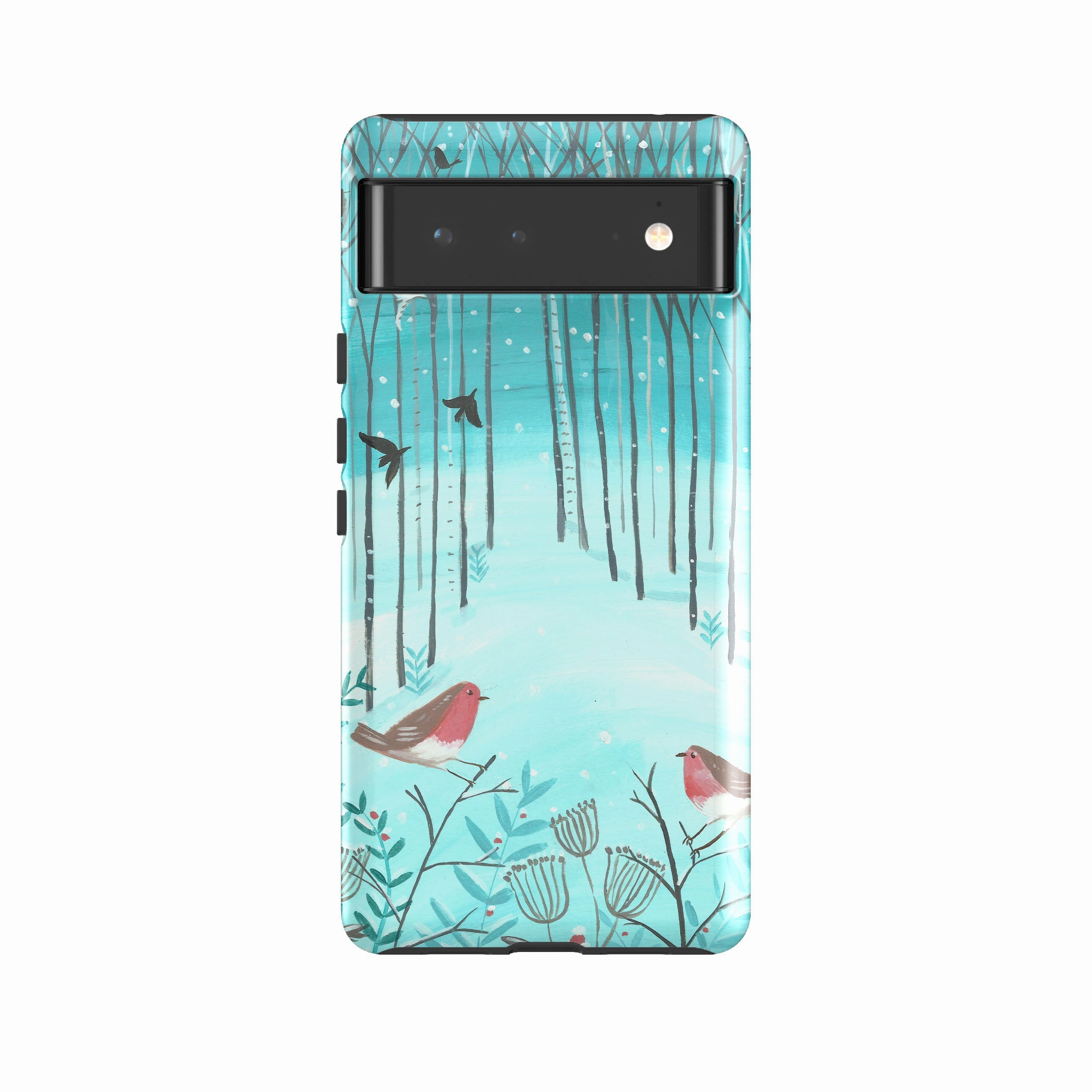 Smooth Pattern Design Sleek Profile Google Tough Case -  Winter Forest By Mary Stubberfield