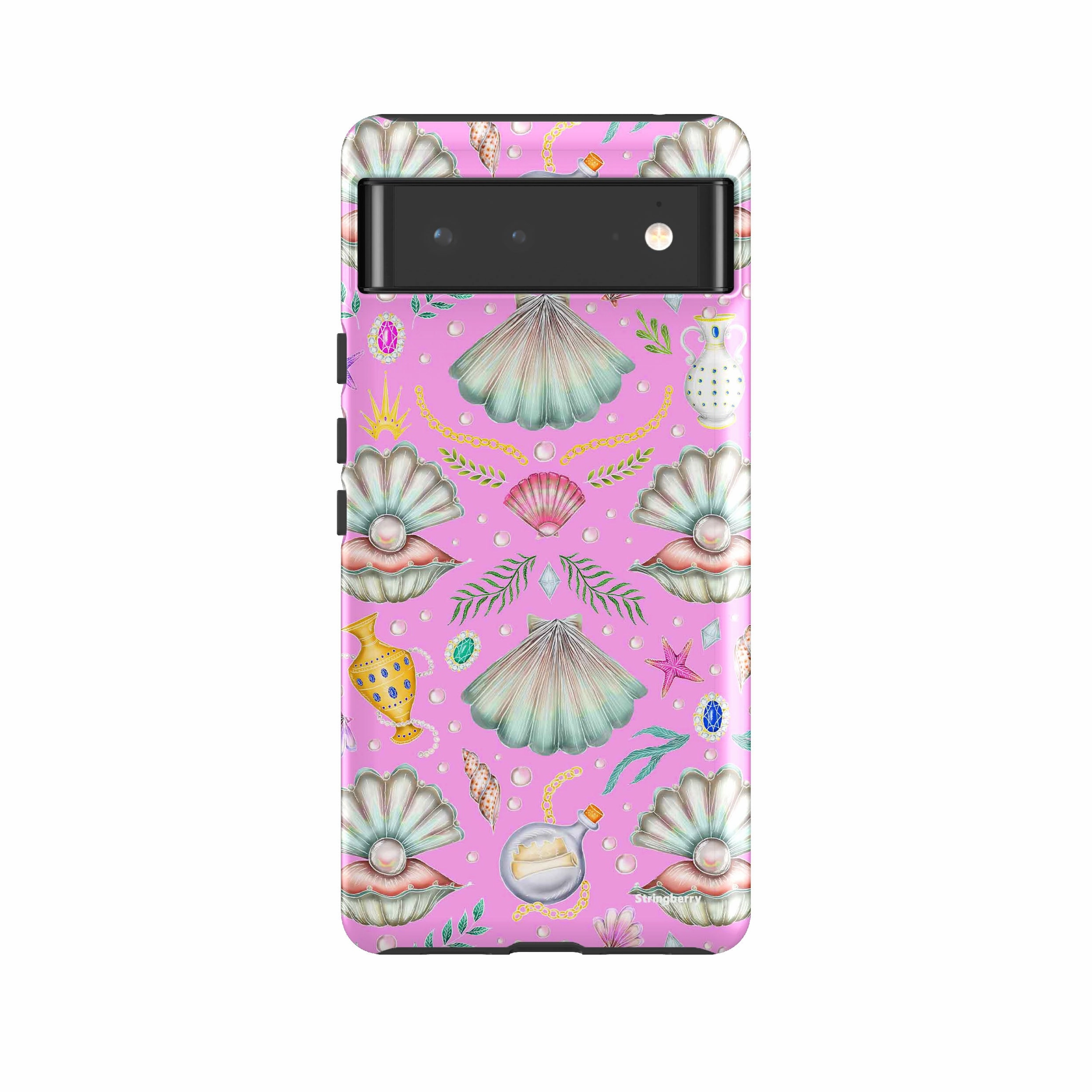 Soft Protection Google Tough Case -  Google Pixel Case Pearl's Fantasy Candy Pink By Catherine Rowe