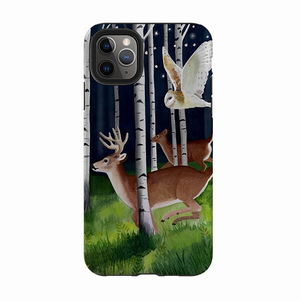 Non Slip iPhone Tough Case - Green Forest By Bex Parkin
