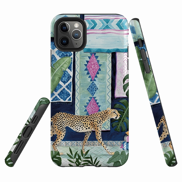 iPhone Tough Case - Morocco Cheetah By Bex Parkin Sleek Edge Soft Frame