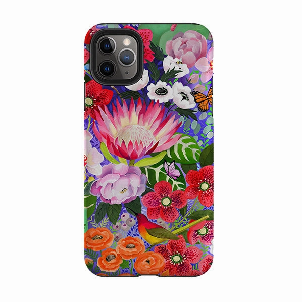 Protective Detailing iPhone Tough Case - Exotic Birds By Bex Parkin