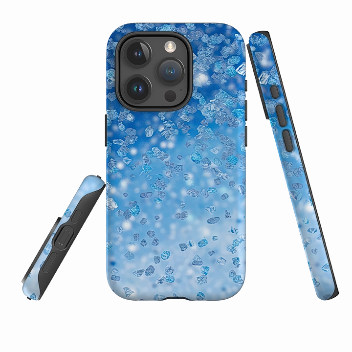 iPhone Case - Blue Glitter (case does not glitter) Fashion Texture Protective Layering