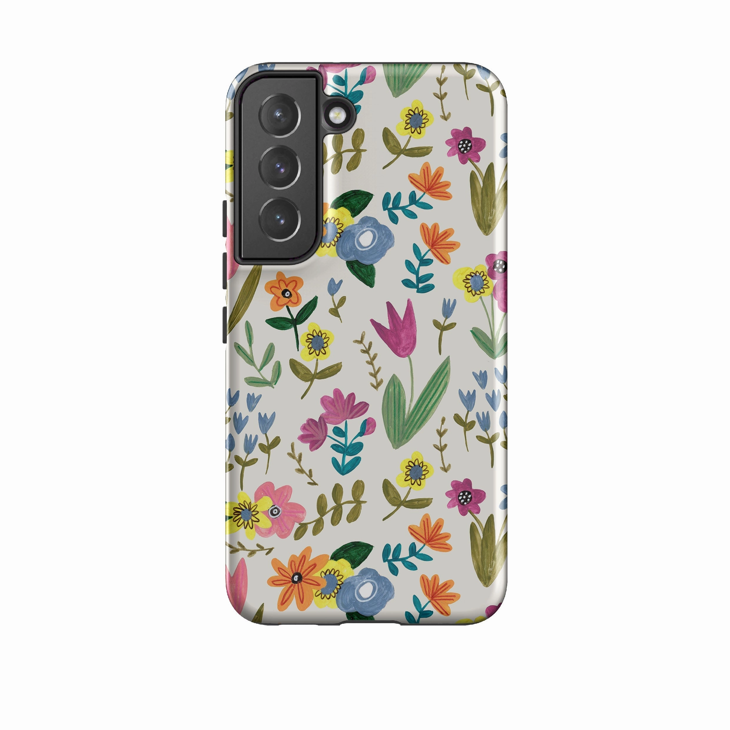 Matte Texture Finish Comfort Design Samsung Tough Case - Floral By Caroline Bonne Muller