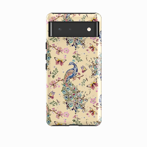 Google Tough Case -  Peacock and Cherry Blossoms Lilly By Helen Ahpornsiri Fashion Accent Soft Design