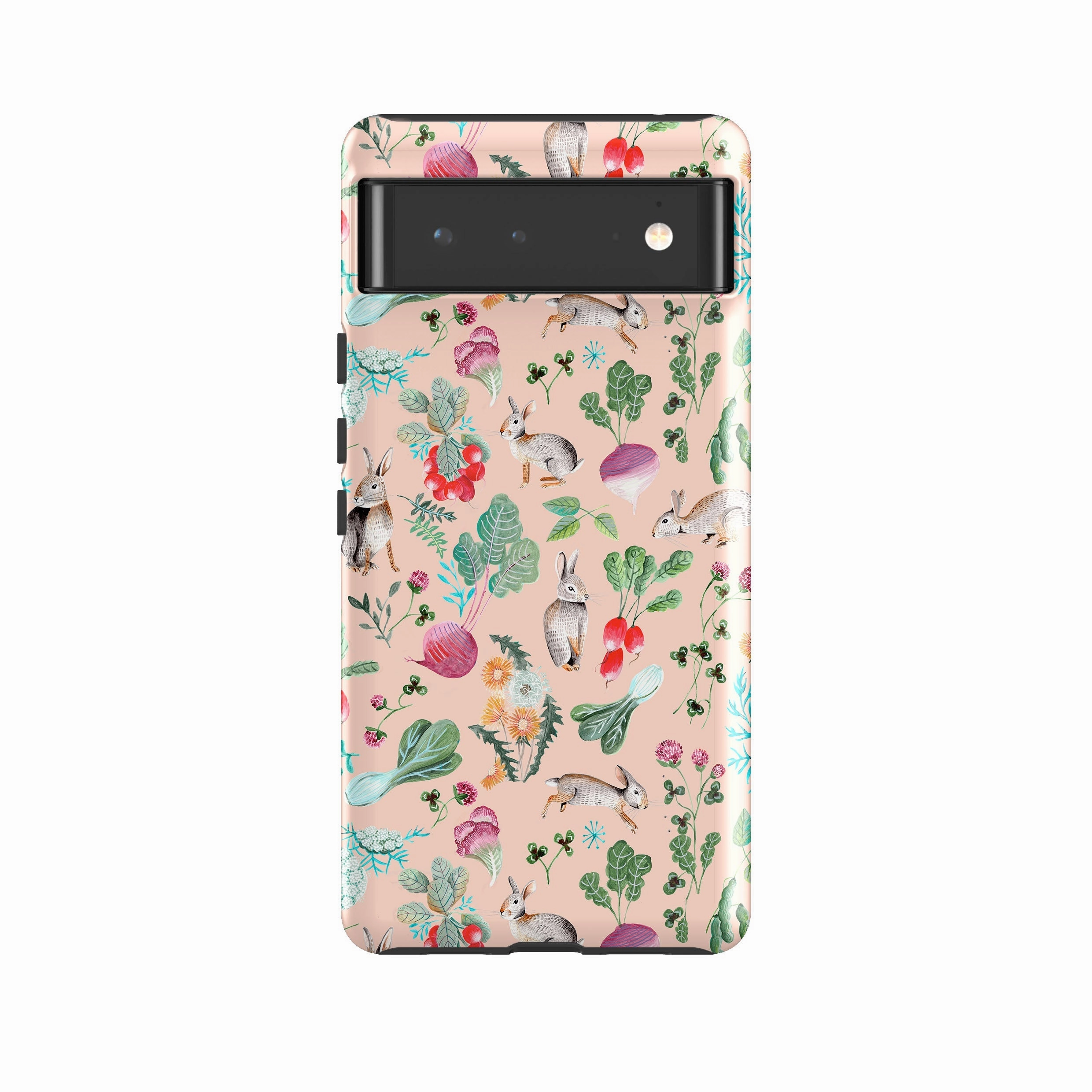 Lightweight Feel Hybrid Grip Google Tough Case -  Rabbits By Caroline Bonne Muller