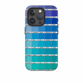 iPhone Tough Case - Blue Chromology By Kitty Joseph Flexible Detail