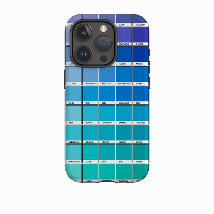 iPhone Tough Case - Blue Chromology By Kitty Joseph Flexible Detail