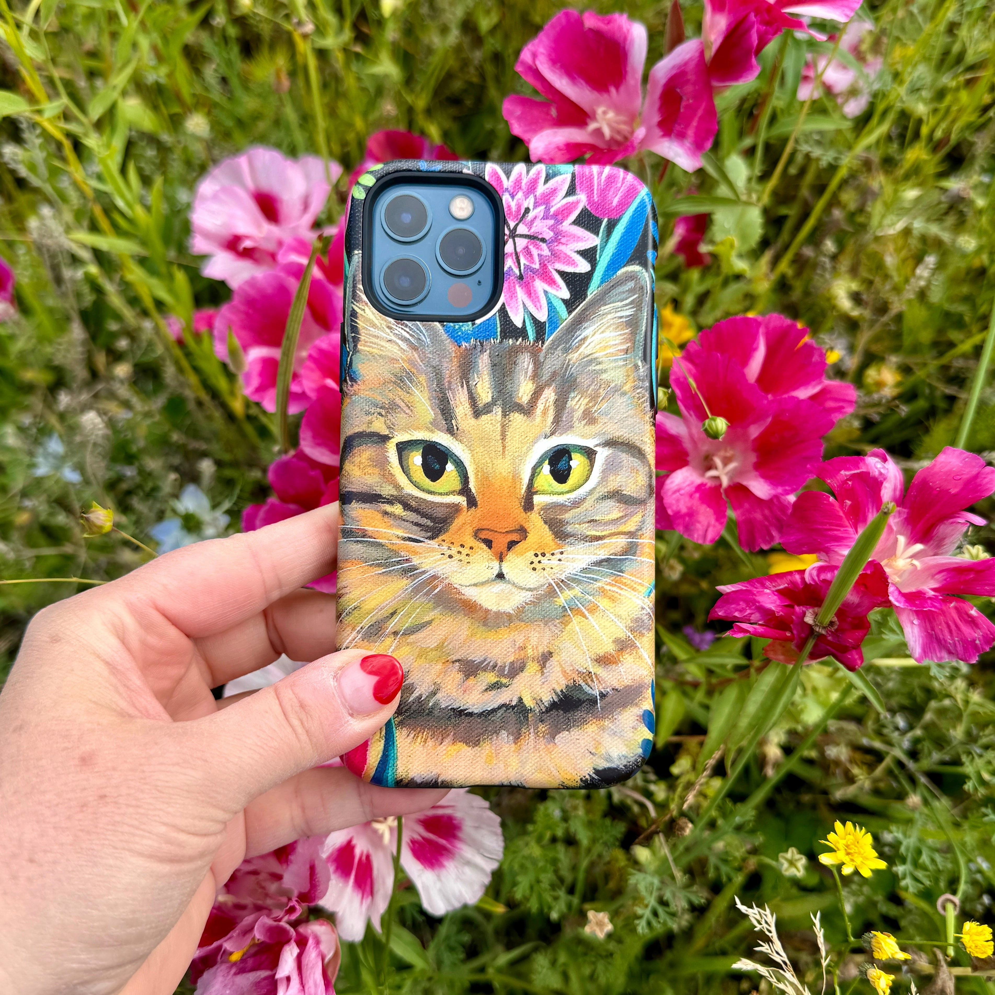 iPhone Tough Case - Tabby Cat By Mary Stubberfield Compact Shape