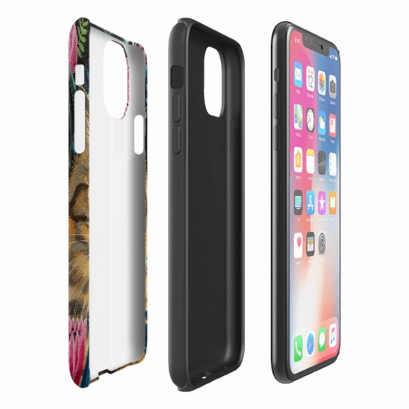 Matte Texture Surface iPhone Tough Case - Tabby Cat By Mary Stubberfield