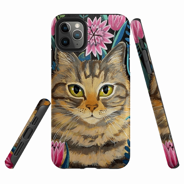 iPhone Tough Case - Tabby Cat By Mary Stubberfield Modern Aesthetic