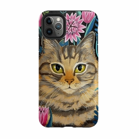 iPhone Tough Case - Tabby Cat By Mary Stubberfield Full Coverage